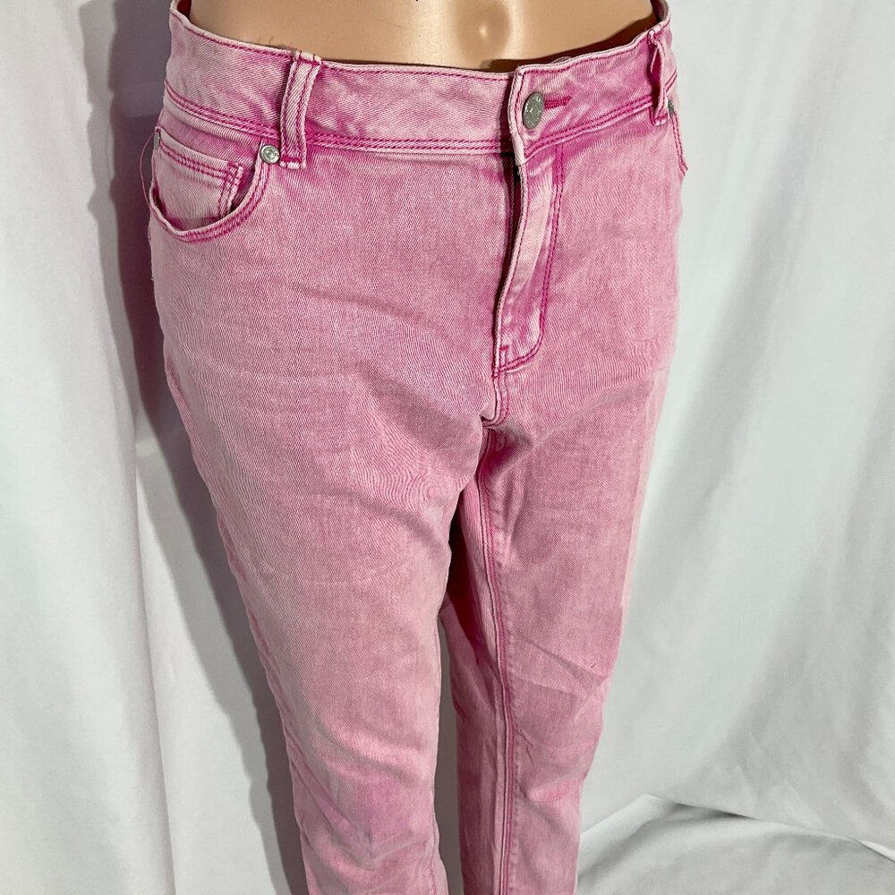 C Est 1946 Sz 10 Pink Acid Washed Jeans Womens Denim